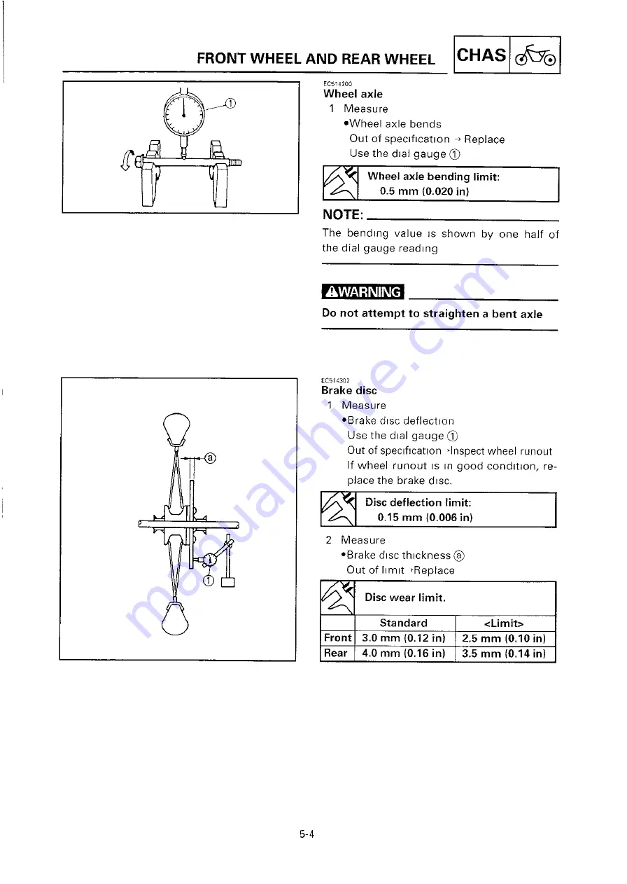 Yamaha 2000 YZ250/LC Owner'S Service Manual Download Page 366