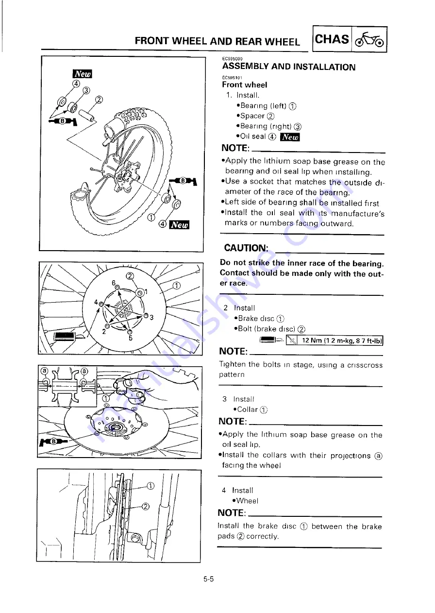 Yamaha 2000 YZ250/LC Owner'S Service Manual Download Page 368