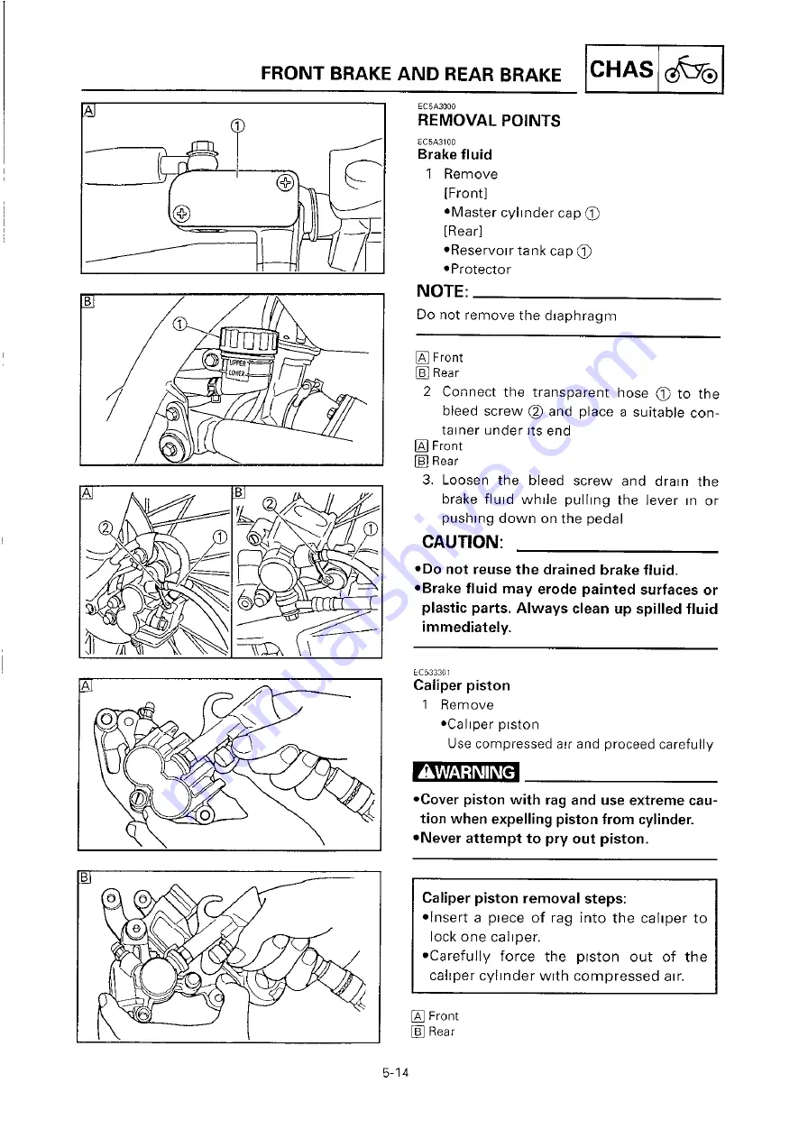 Yamaha 2000 YZ250/LC Owner'S Service Manual Download Page 386