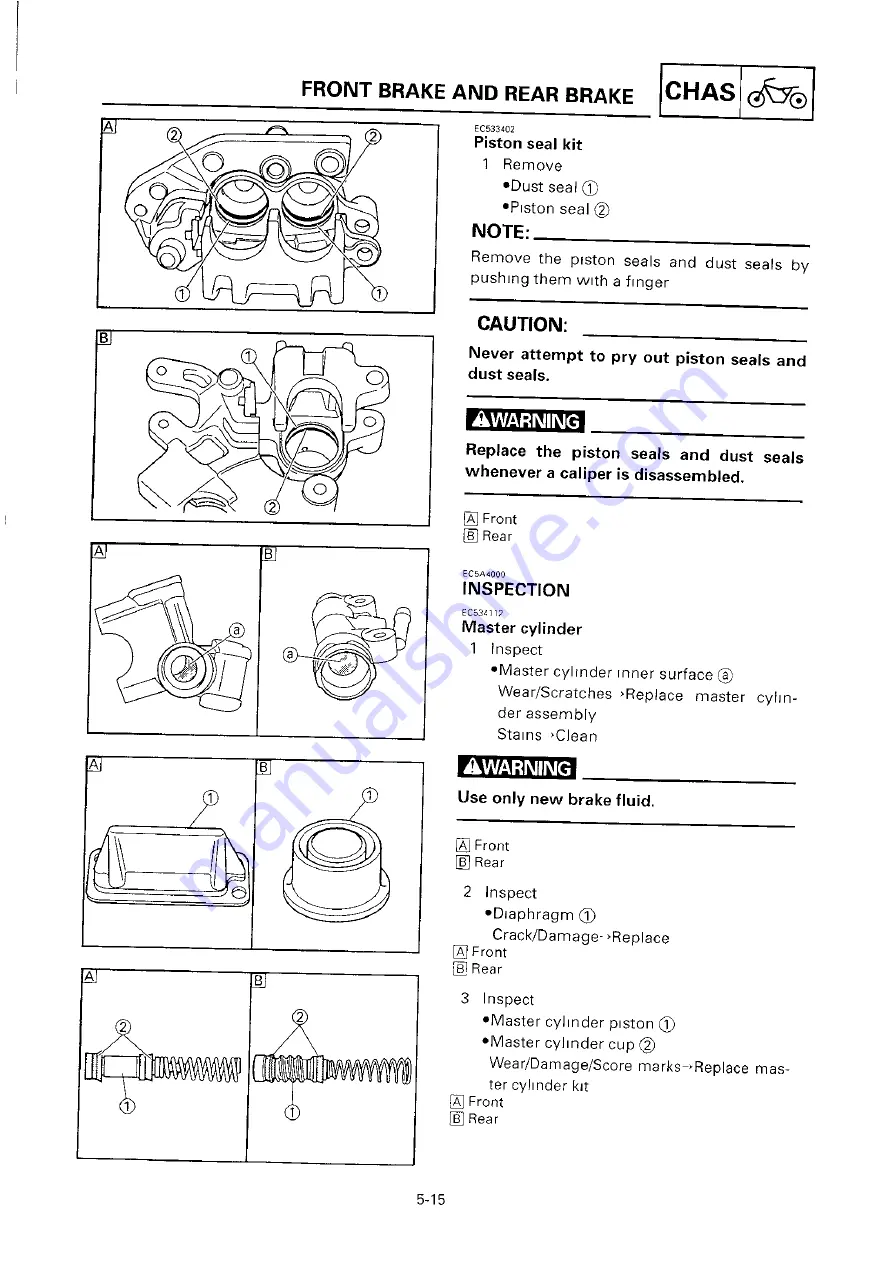 Yamaha 2000 YZ250/LC Owner'S Service Manual Download Page 388