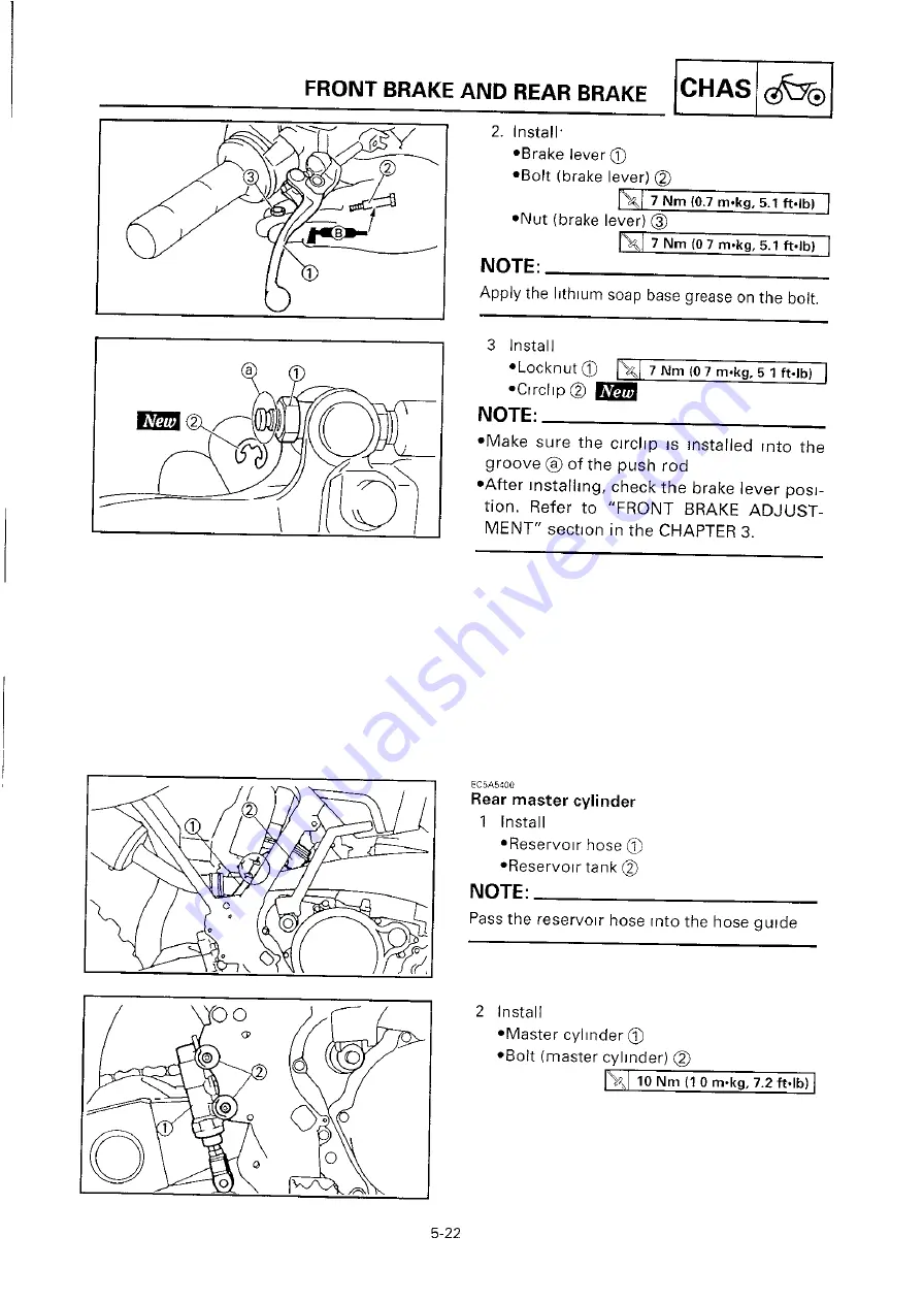 Yamaha 2000 YZ250/LC Скачать руководство пользователя страница 402