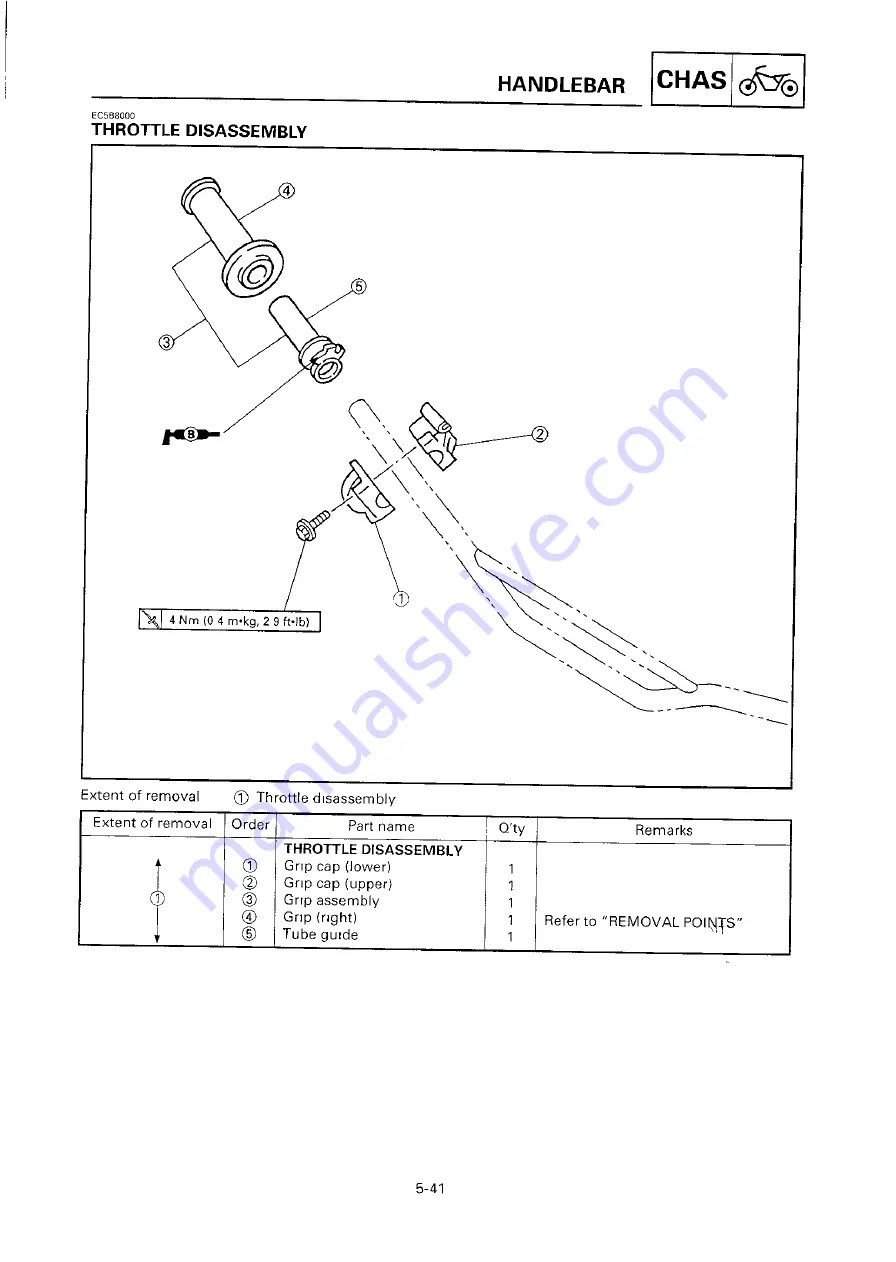 Yamaha 2000 YZ250/LC Owner'S Service Manual Download Page 440