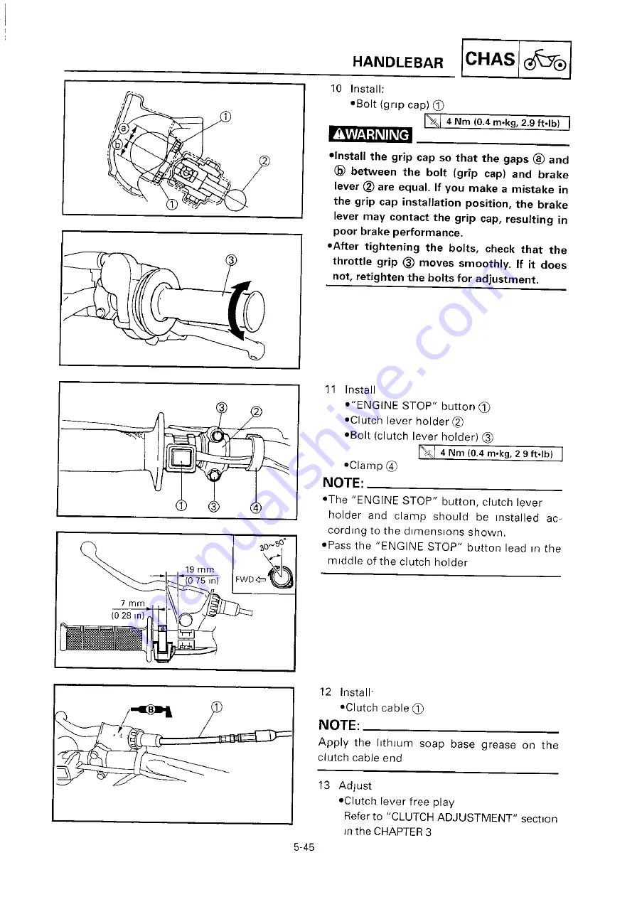 Yamaha 2000 YZ250/LC Owner'S Service Manual Download Page 448