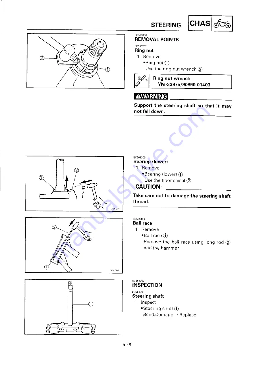 Yamaha 2000 YZ250/LC Owner'S Service Manual Download Page 454