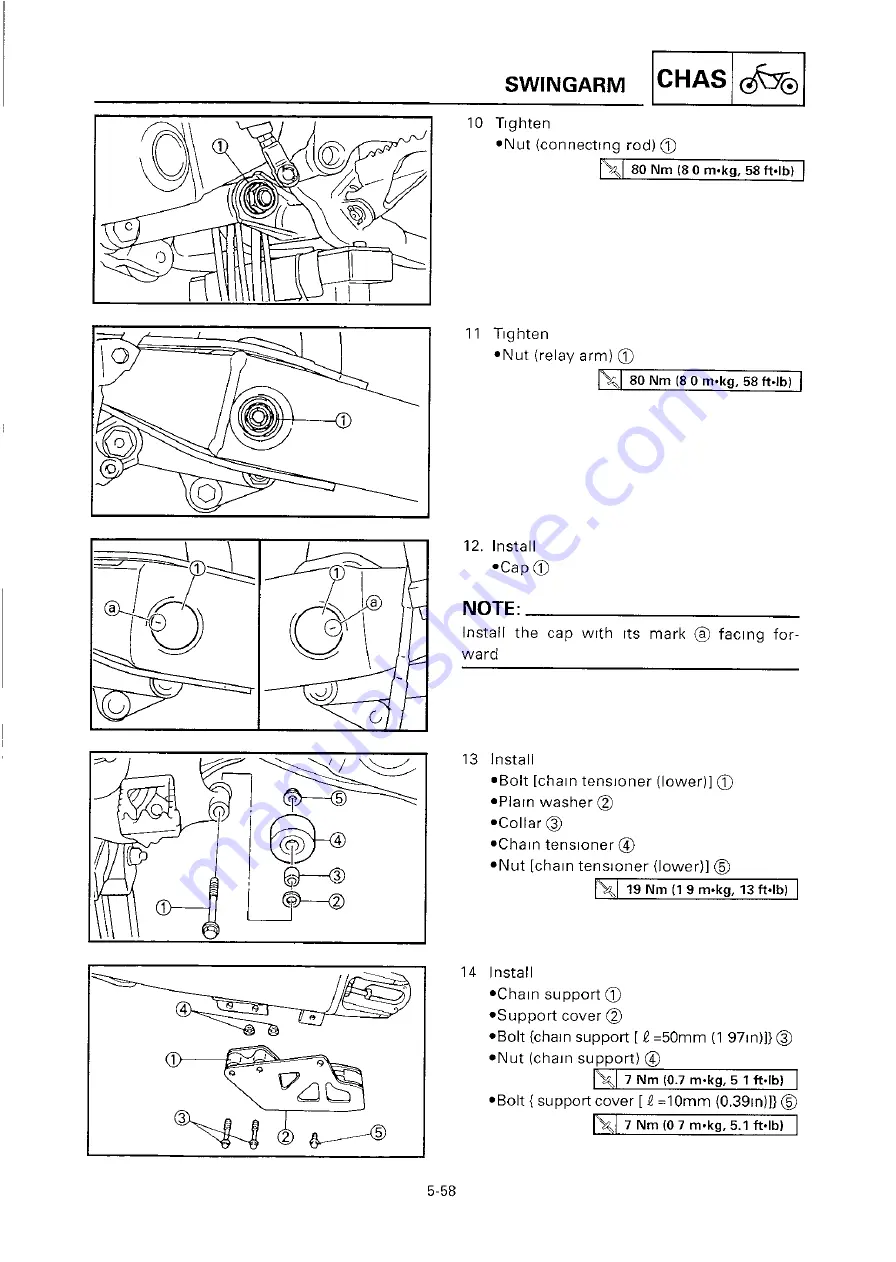 Yamaha 2000 YZ250/LC Owner'S Service Manual Download Page 474