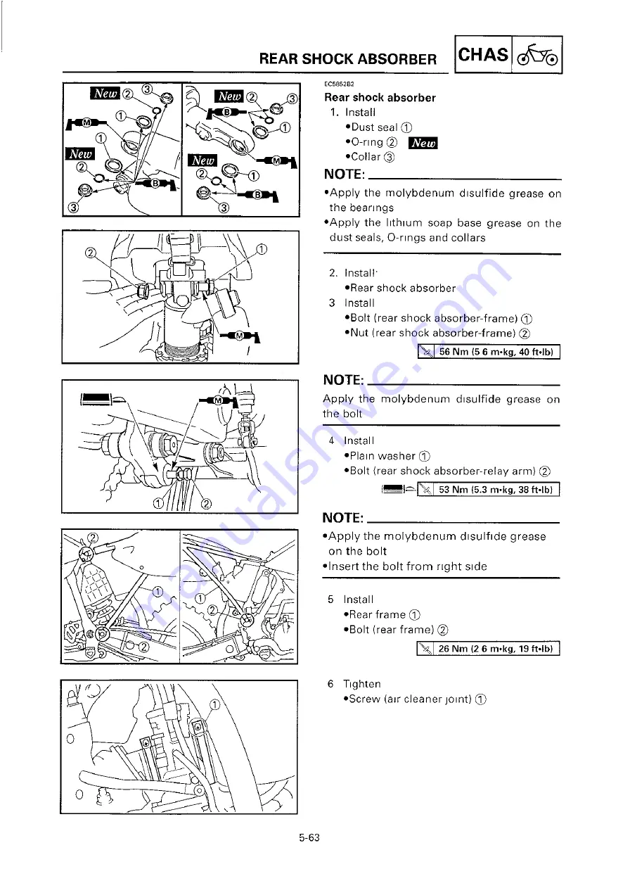 Yamaha 2000 YZ250/LC Скачать руководство пользователя страница 484