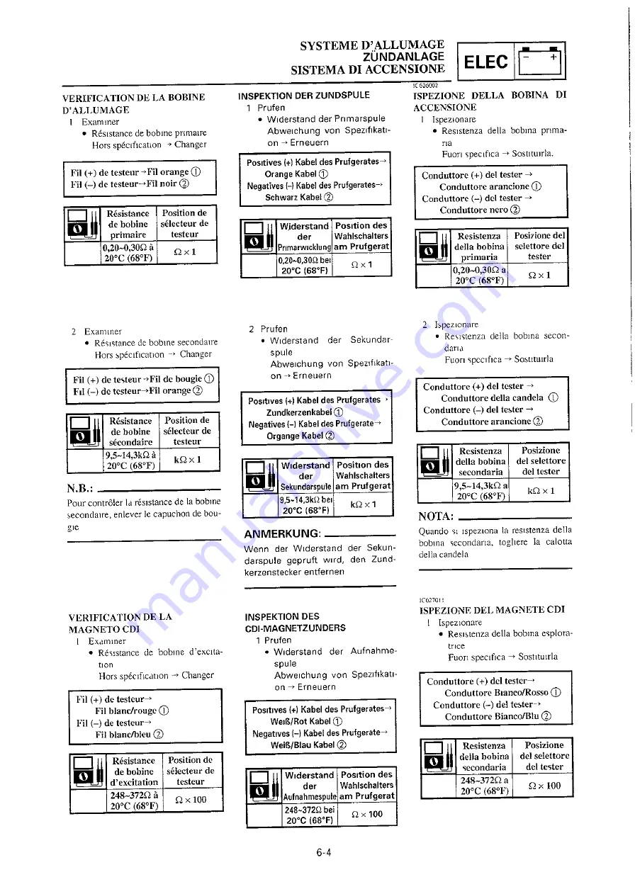 Yamaha 2000 YZ250/LC Owner'S Service Manual Download Page 495