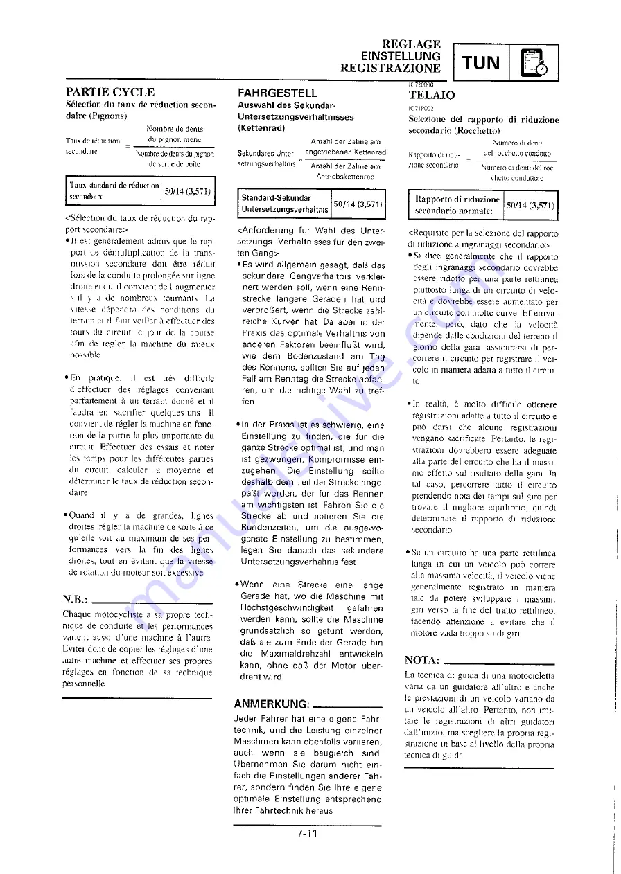 Yamaha 2000 YZ250/LC Owner'S Service Manual Download Page 541