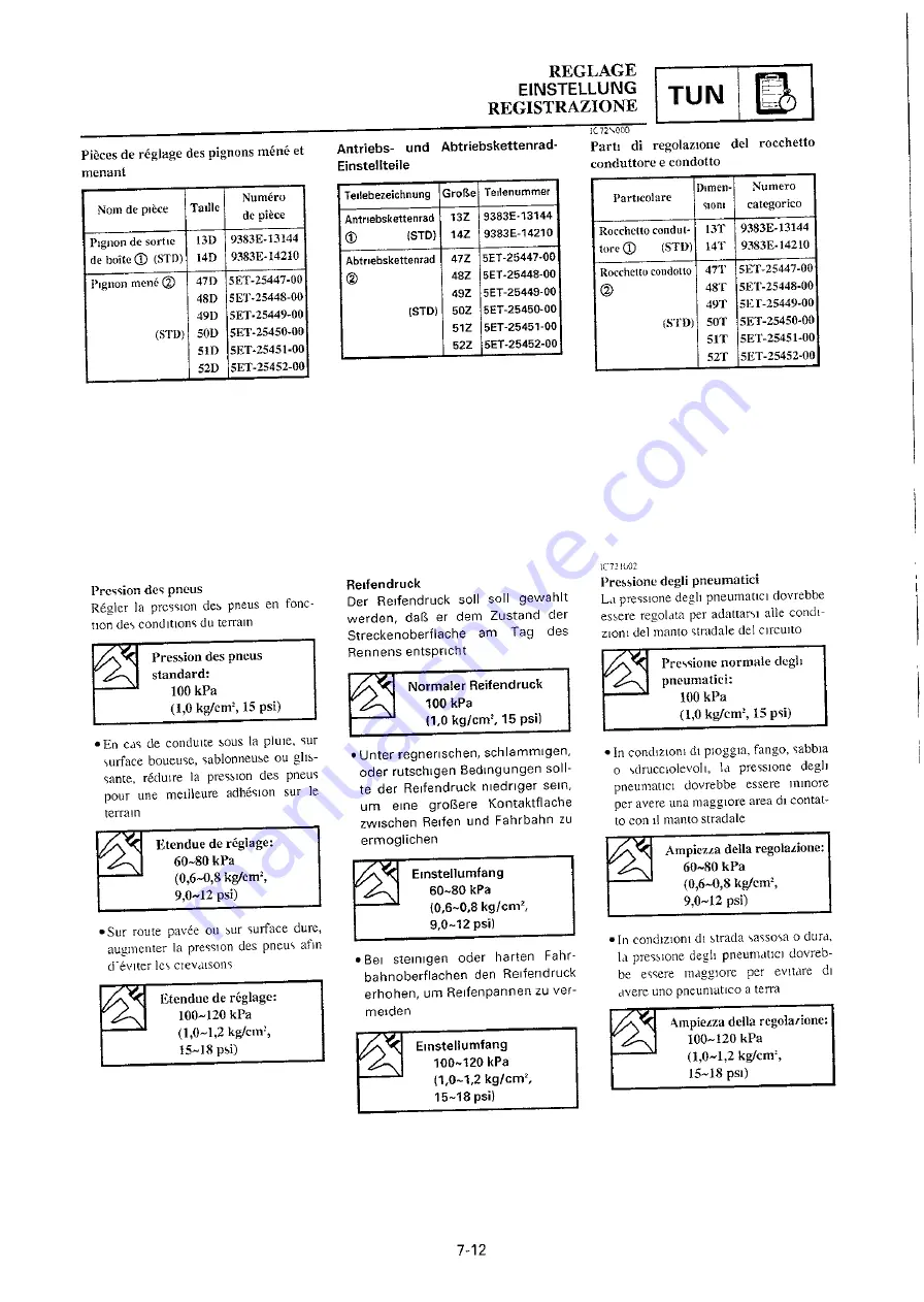 Yamaha 2000 YZ250/LC Owner'S Service Manual Download Page 543