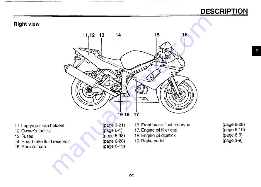 Yamaha 2002 YZF-R6P Owner'S Manual Download Page 17