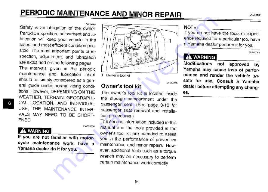 Yamaha 2002 YZF-R6P Owner'S Manual Download Page 53