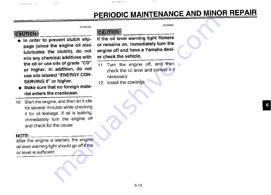 Yamaha 2002 YZF-R6P Owner'S Manual Download Page 64