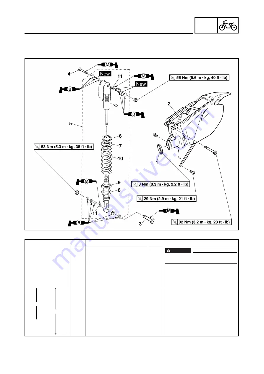 Yamaha 2003 YZ450F Owner'S Service Manual Download Page 556