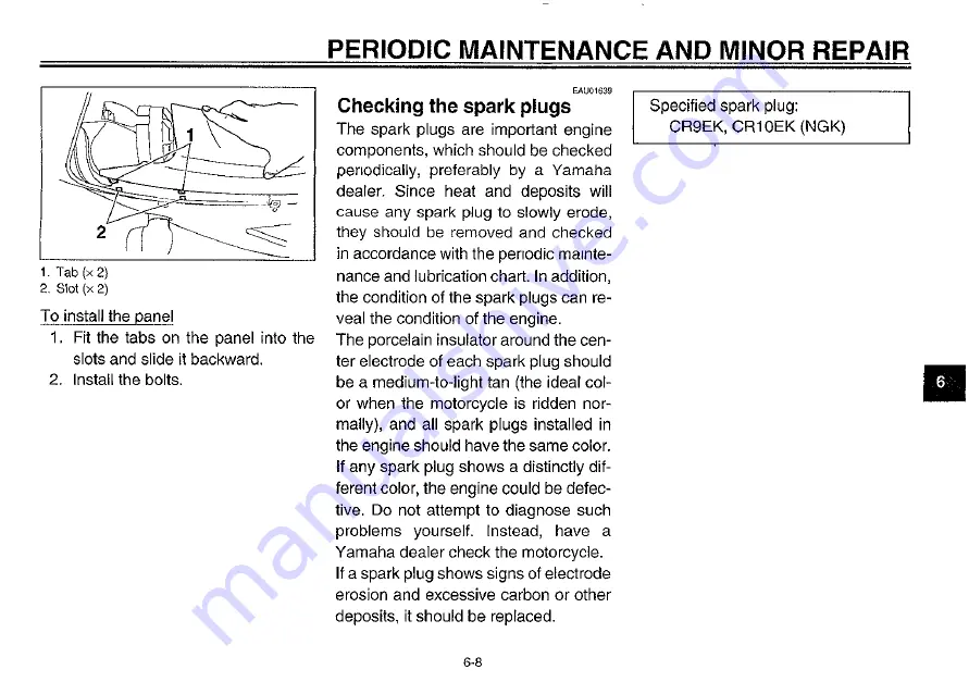 Yamaha 2003 YZF-R6R Owner'S Manual Download Page 65