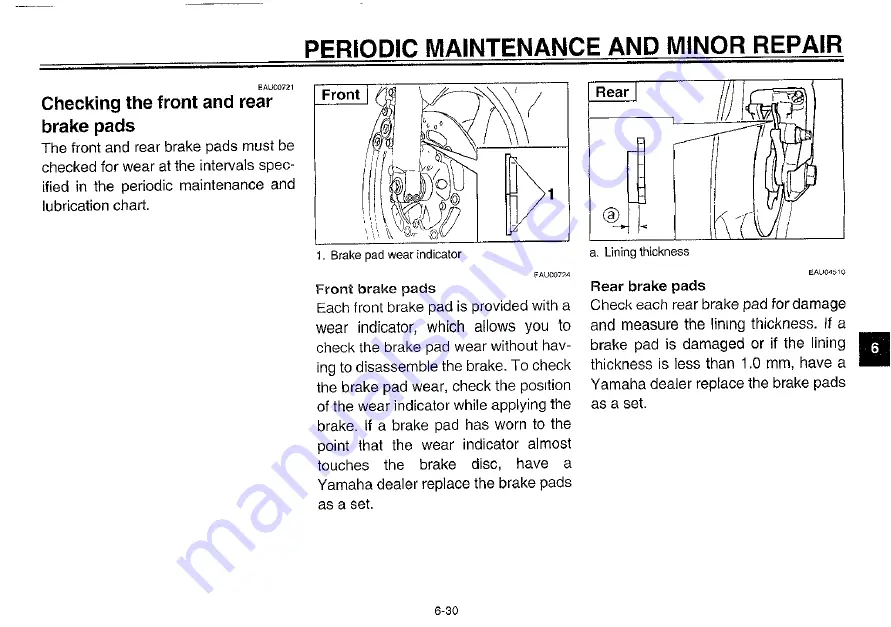 Yamaha 2003 YZF-R6R Owner'S Manual Download Page 87