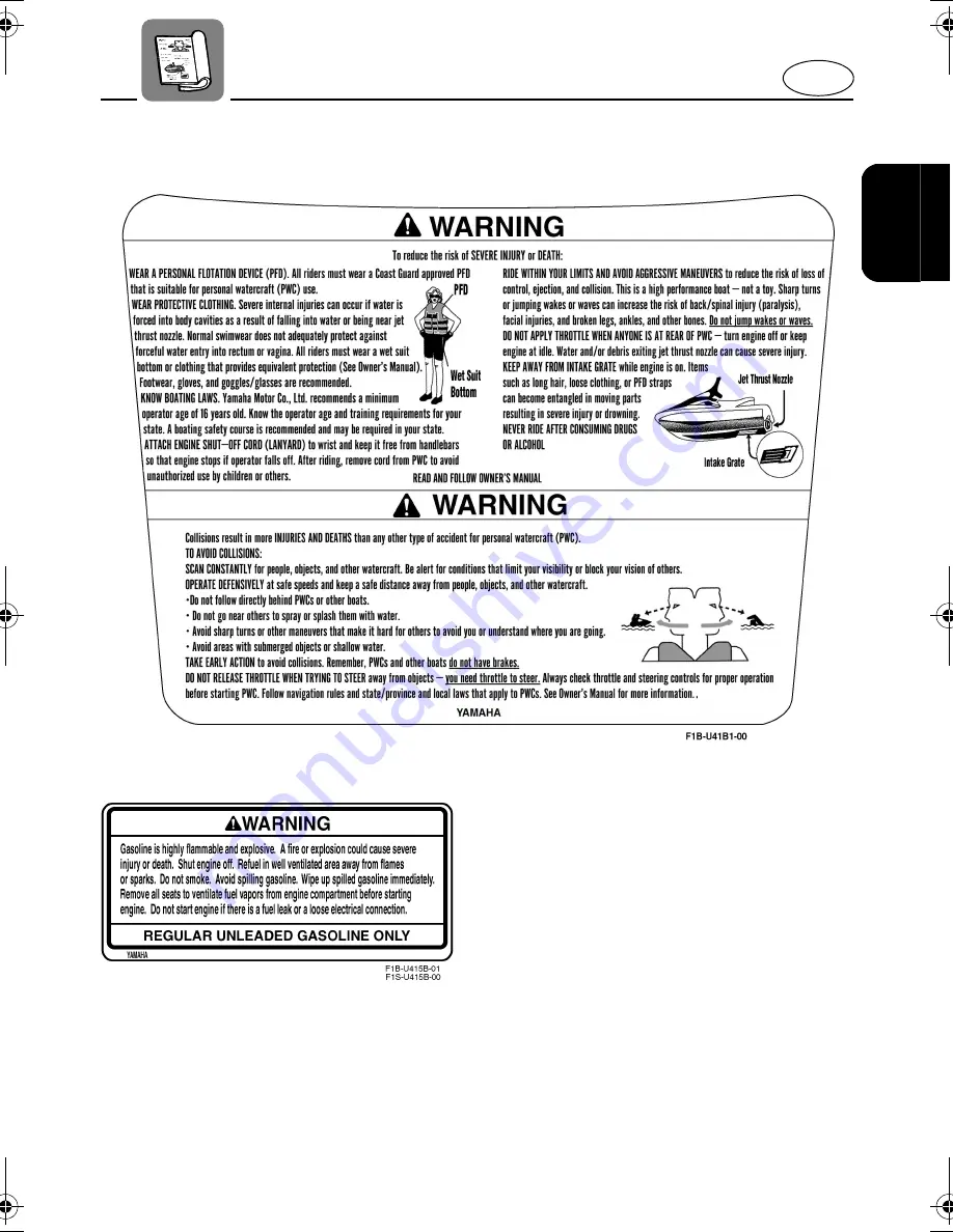 Yamaha 2005 WaveRunner FX Cruiser High Output Owner'S/Operator'S Manual Download Page 11