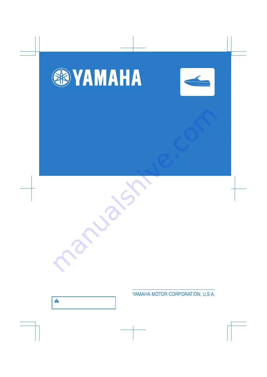 Yamaha 2009 WaveRunner FX Cruiser SHO Owner'S Manual Download Page 1