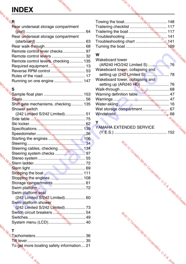 Yamaha 2013 242 Limited S Скачать руководство пользователя страница 162