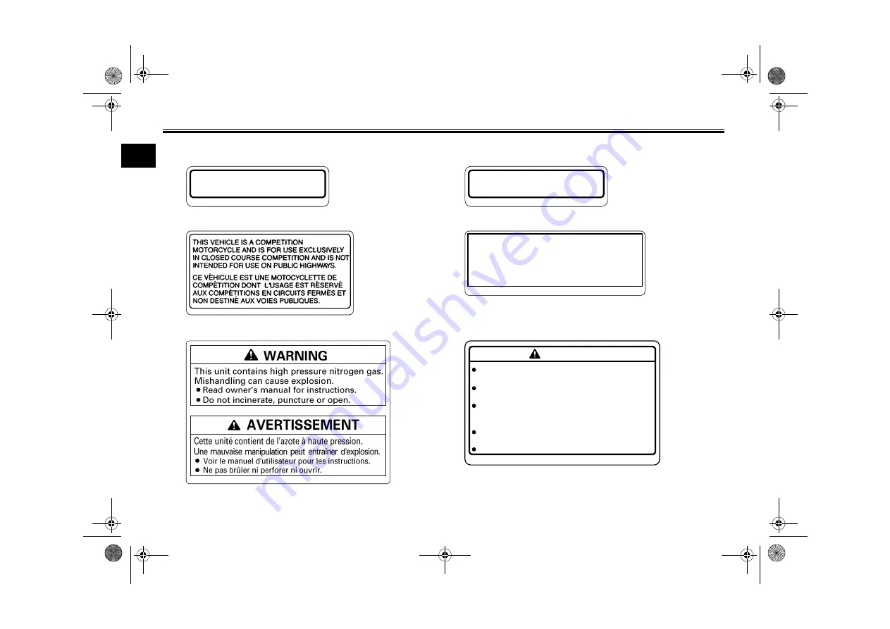 Yamaha 2014 YZ85 Owner'S Manual Download Page 12