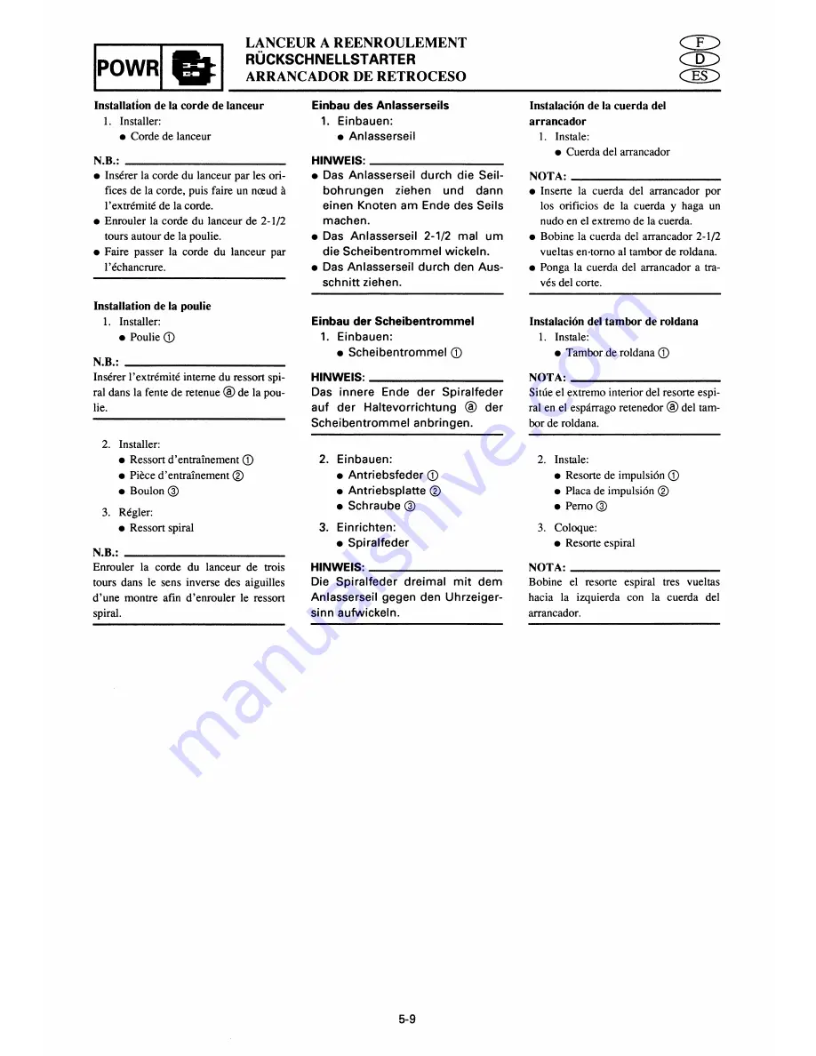 Yamaha 40X Service Manual Download Page 131