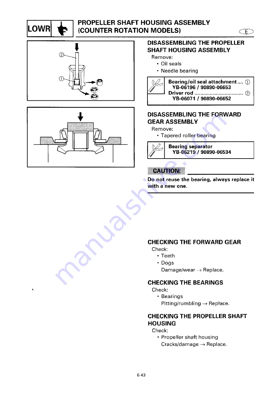 Yamaha 6G6 Service Manual Download Page 226