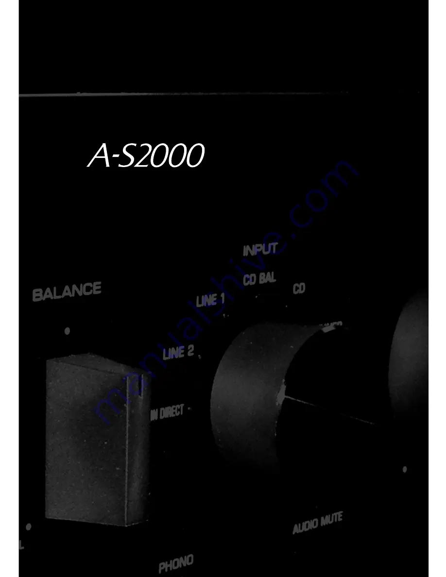 Yamaha A-S2000 - Amplifier Owner'S Manual Download Page 5