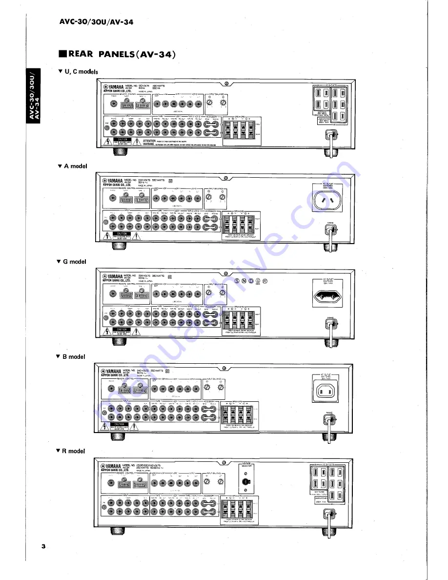 Yamaha AVC-30 Скачать руководство пользователя страница 4
