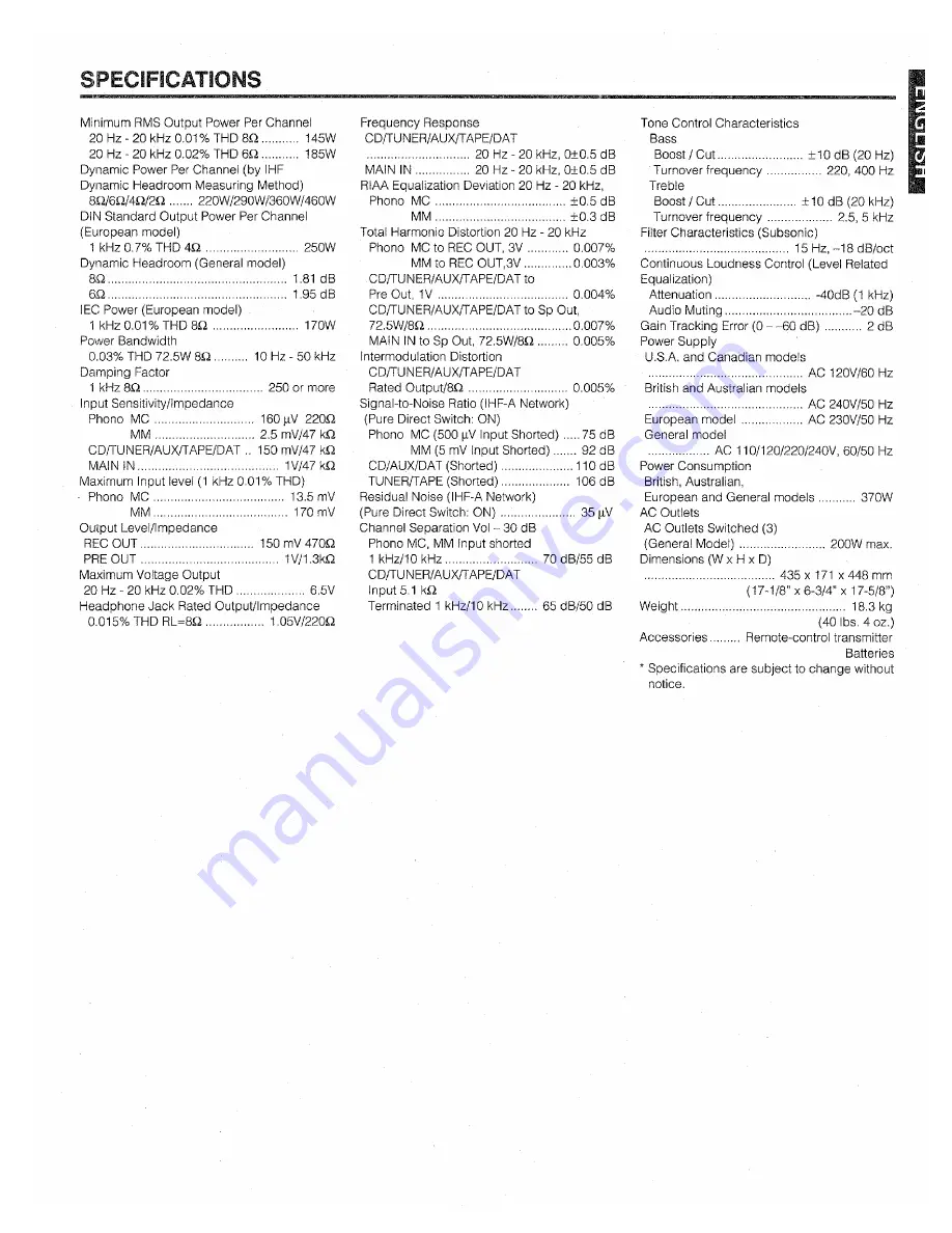 Yamaha AX-1050 Owner'S Manual Download Page 11