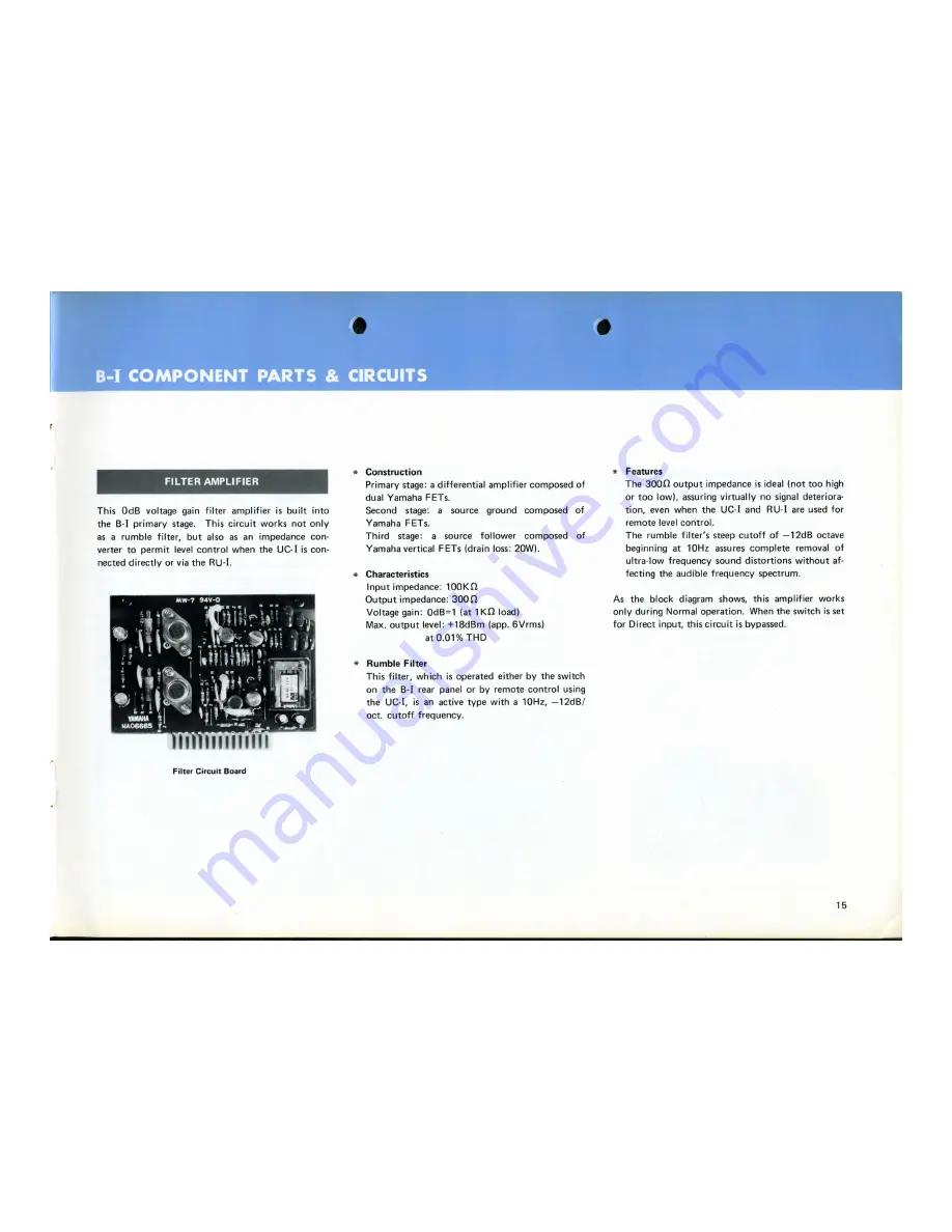 Yamaha B-I Owner'S Manual Download Page 15