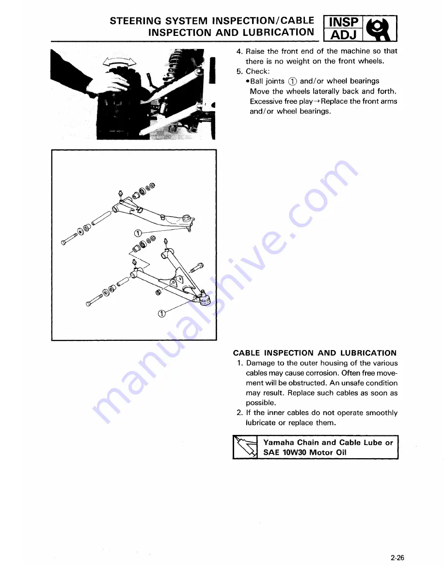 Yamaha BANSHEE YFZ350 Service Manual Download Page 99