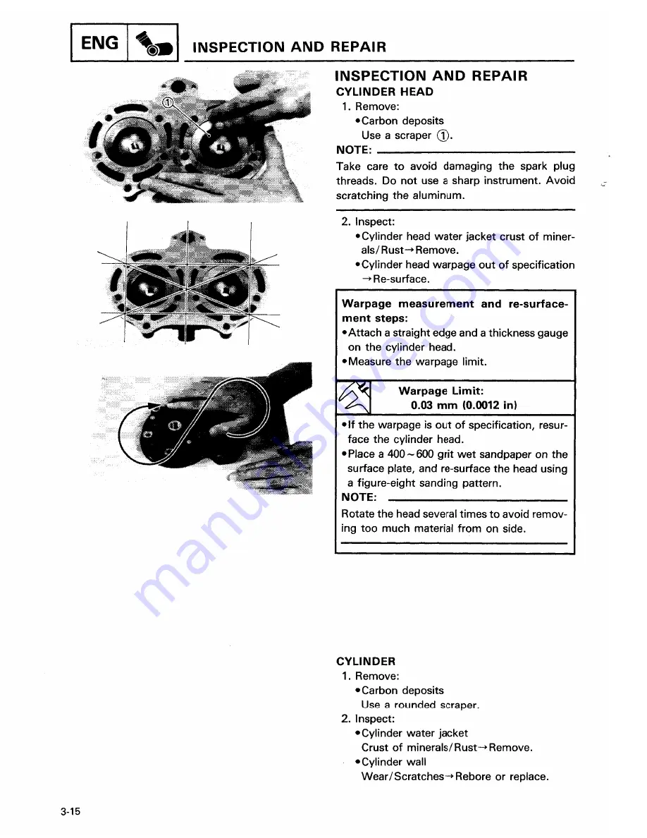 Yamaha BANSHEE YFZ350 Service Manual Download Page 128