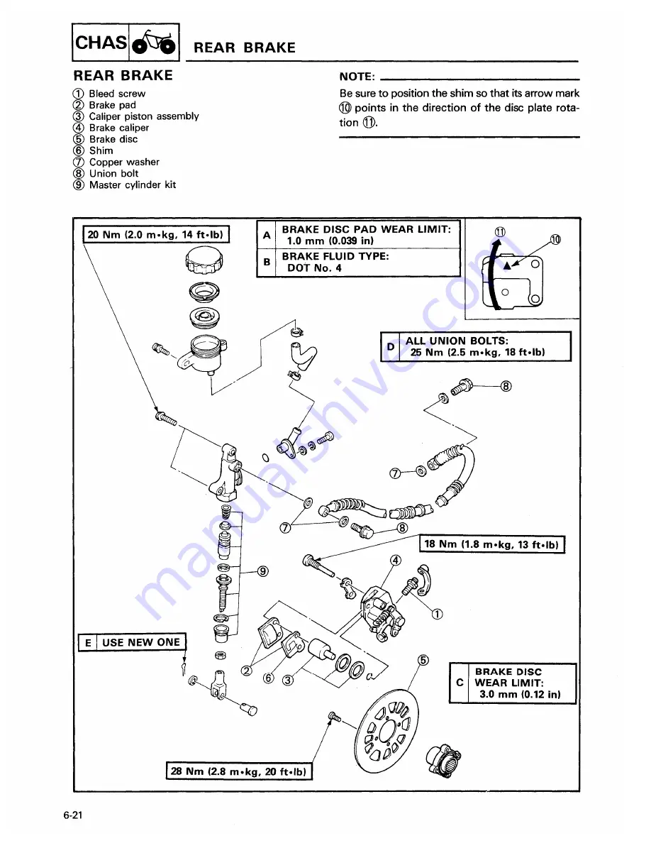 Yamaha BANSHEE YFZ350 Service Manual Download Page 204