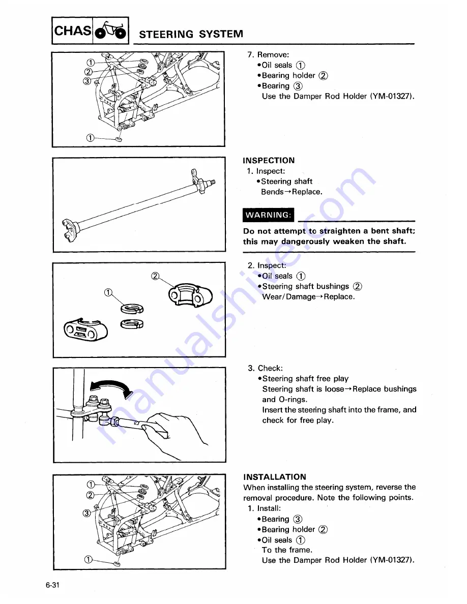 Yamaha BANSHEE YFZ350 Service Manual Download Page 214