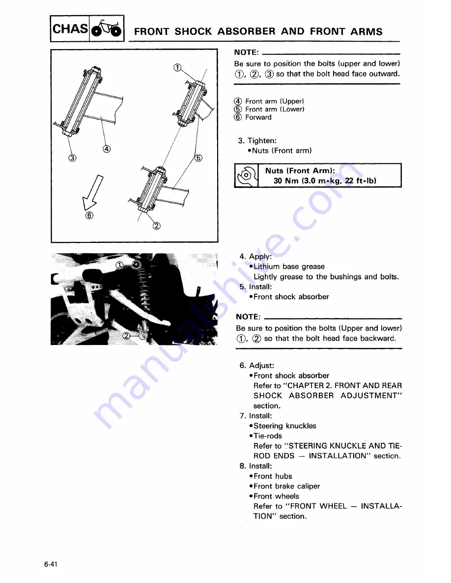 Yamaha BANSHEE YFZ350 Service Manual Download Page 224