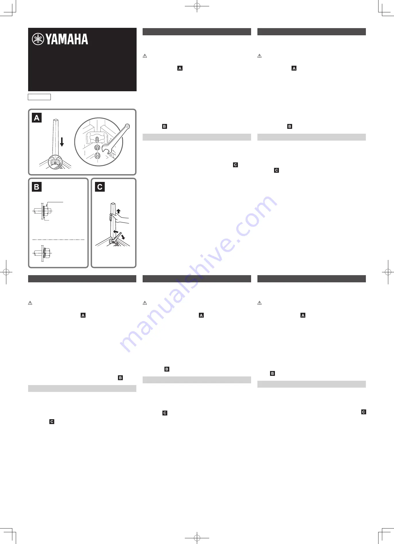 Yamaha BC-205 Assembly Instructions Download Page 1