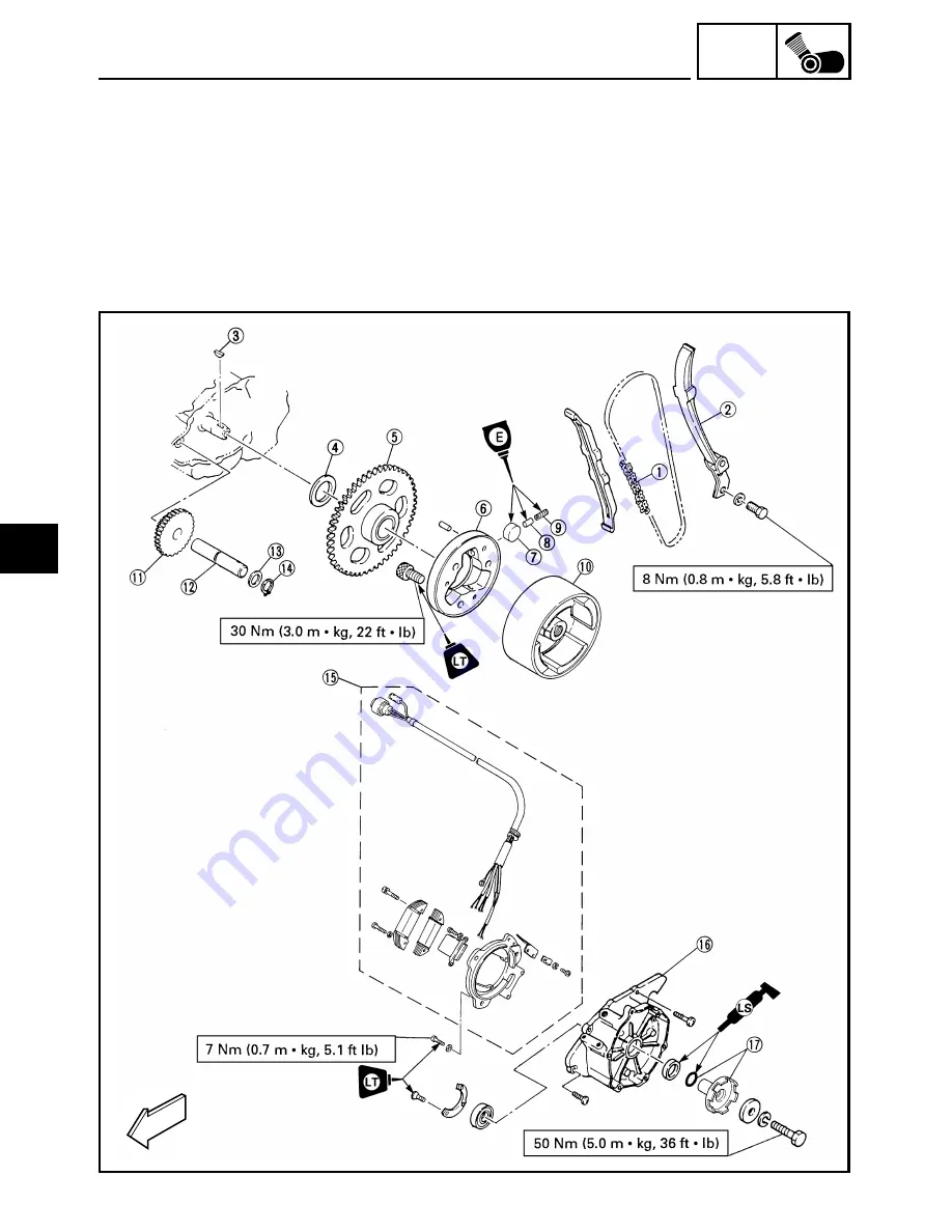 Yamaha BEARTRACKER YFM250XC Service Manual Download Page 160