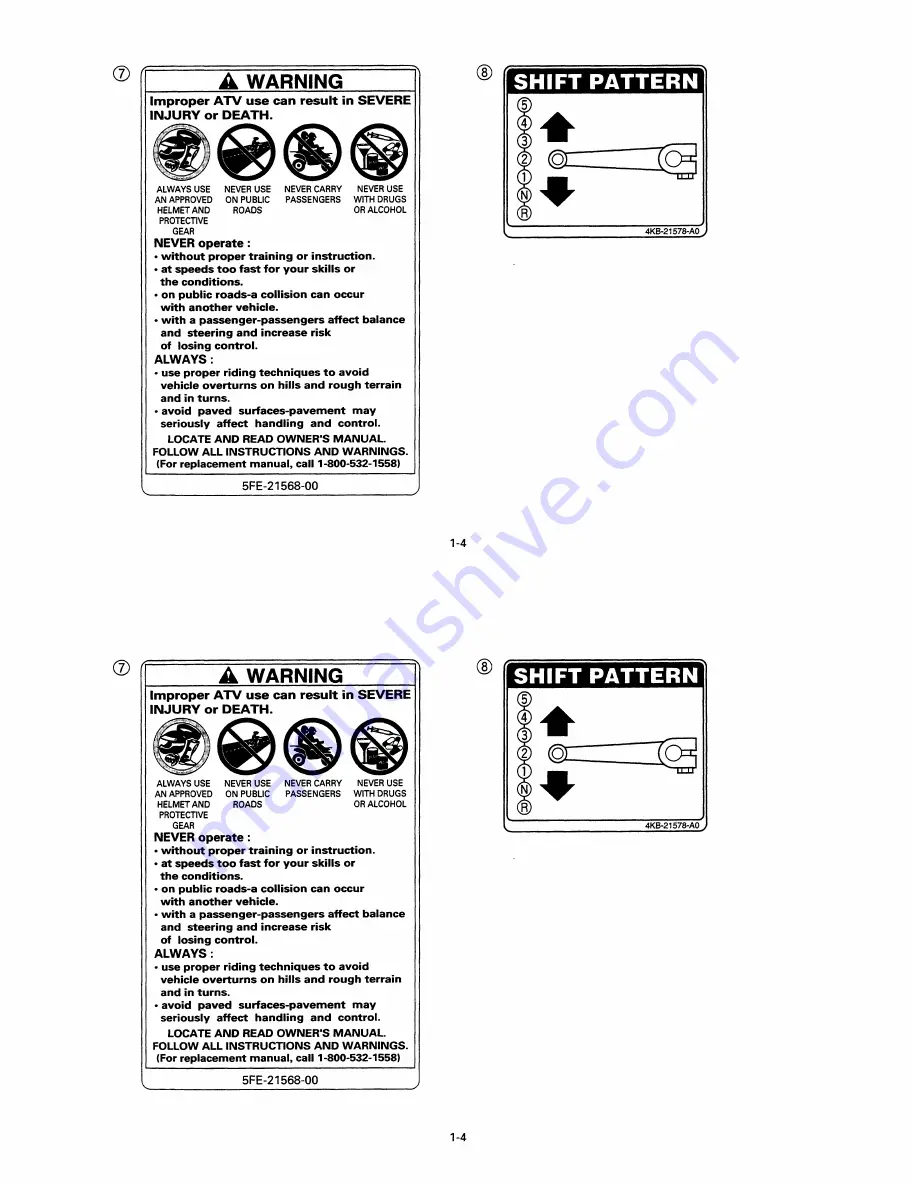 Yamaha big bear 350 Owner'S Manual Download Page 15