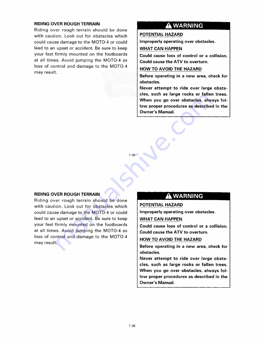 Yamaha Blaster YSF200K Owner'S Manual Download Page 97