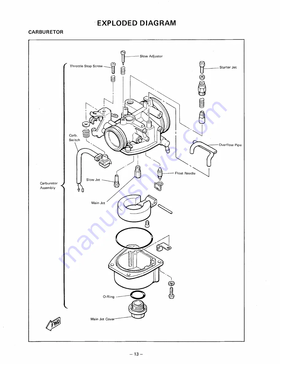 Yamaha BR250F Service Manual Download Page 126