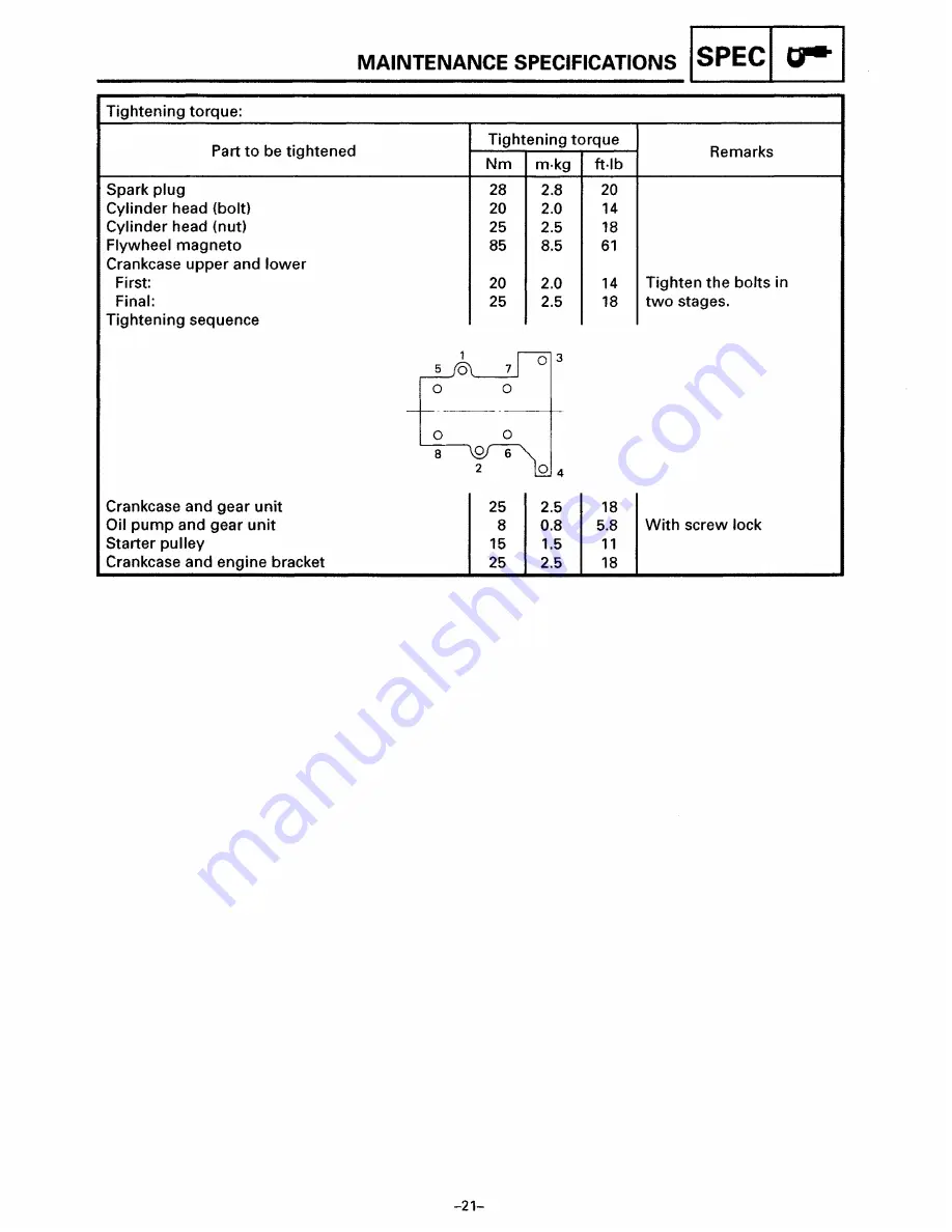 Yamaha BR250F Service Manual Download Page 180