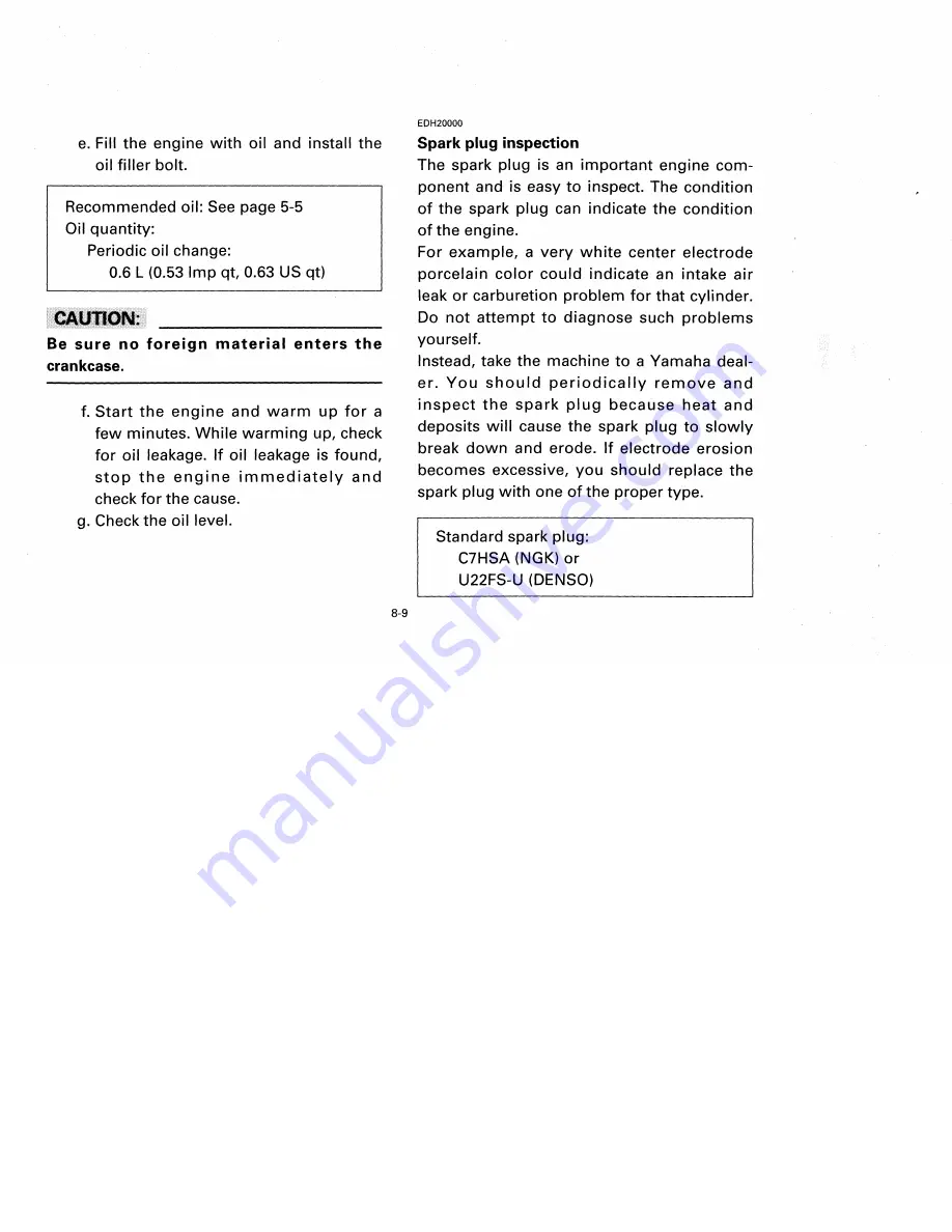 Yamaha BREEZE YFA1K Owner'S Manual Download Page 104