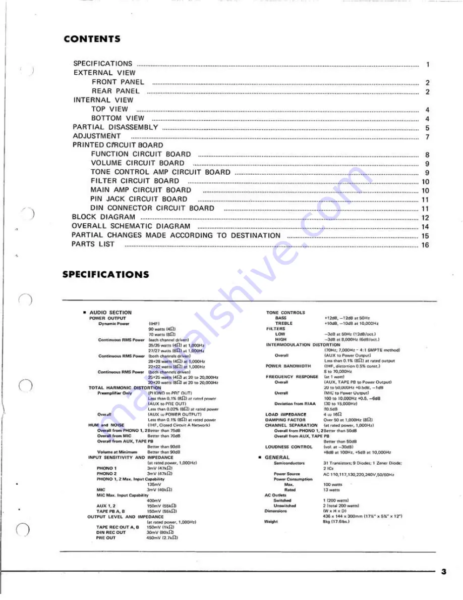 Yamaha CA-400 Service Manual Download Page 2