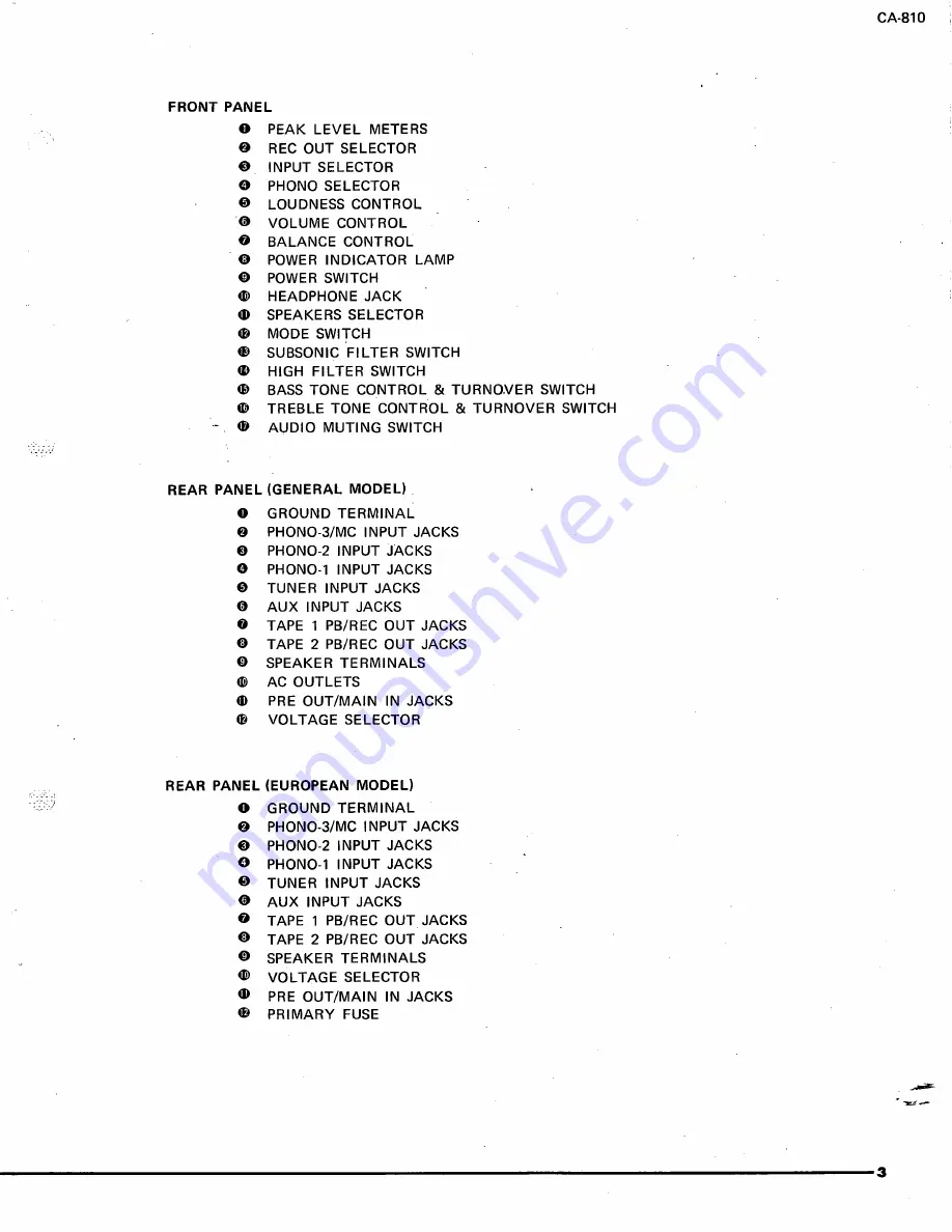 Yamaha CA-810 Service Manual Download Page 4