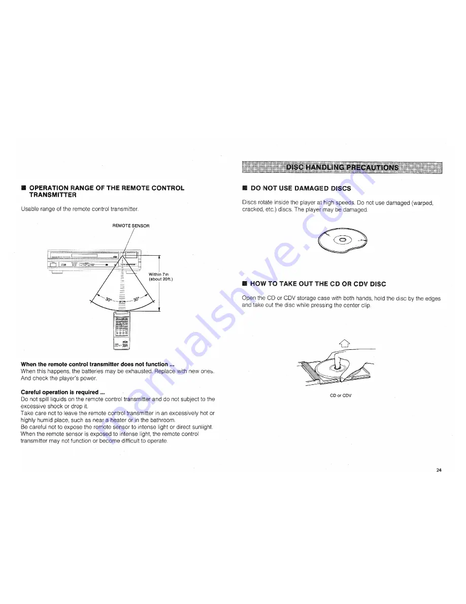 Yamaha CDV-1100RS Manual Download Page 25