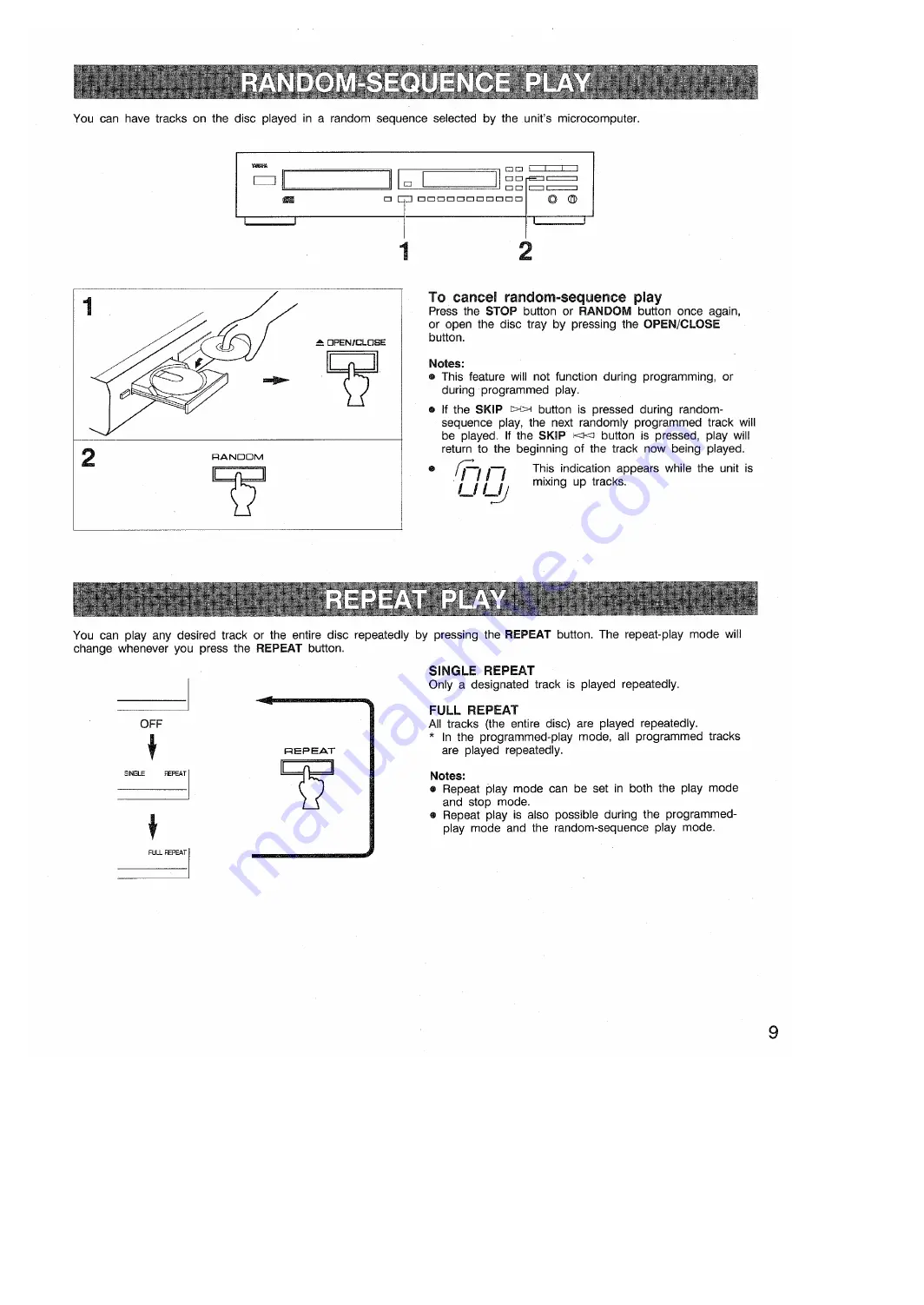 Yamaha CDX-550 Owner'S Manual Download Page 9