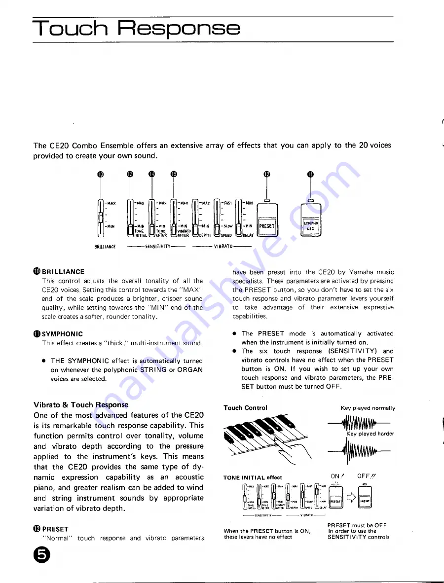 Yamaha CE20 Скачать руководство пользователя страница 6