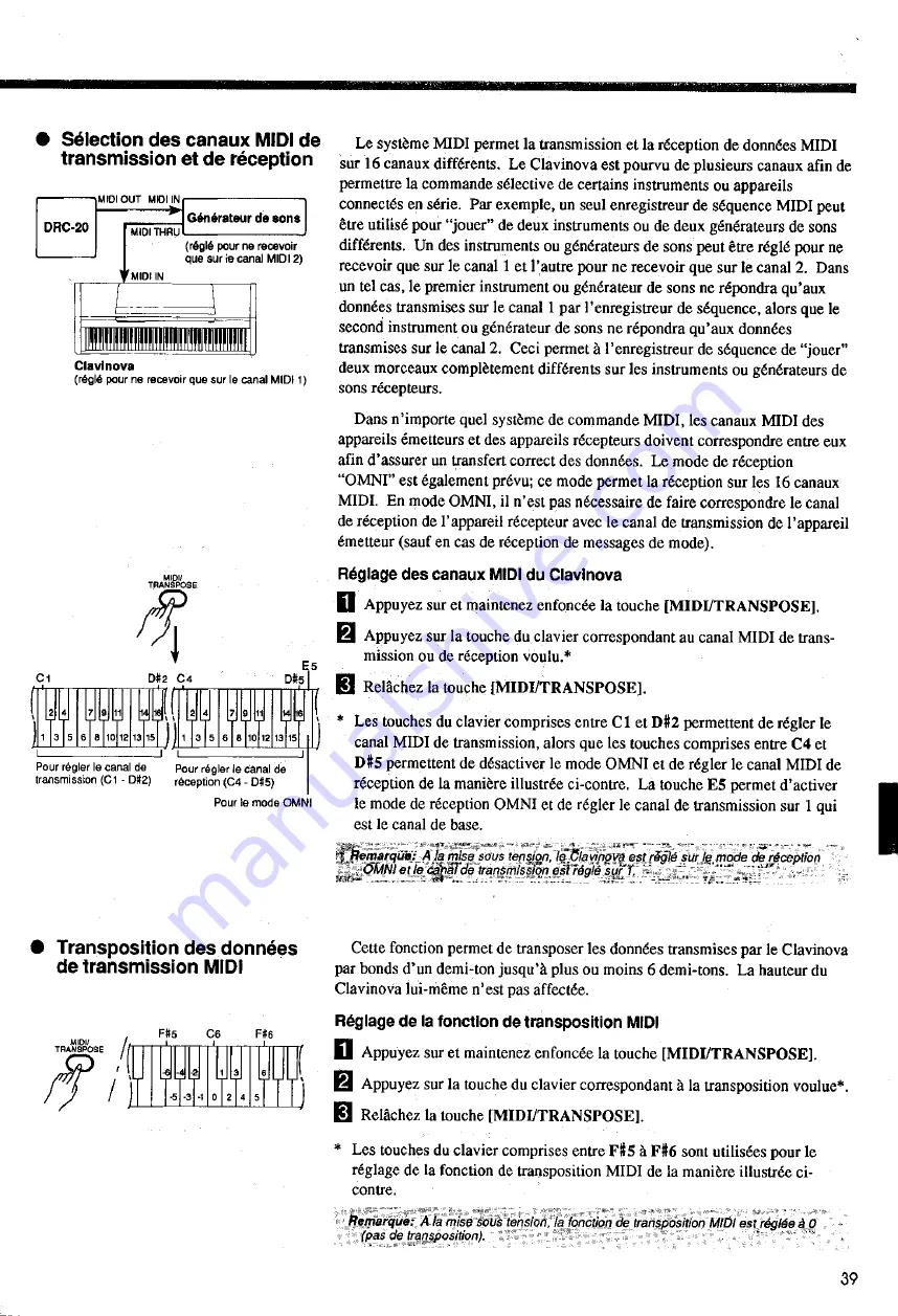 Yamaha Clavinova CLP-121S (French) Manuel D'Instructions Download Page 12