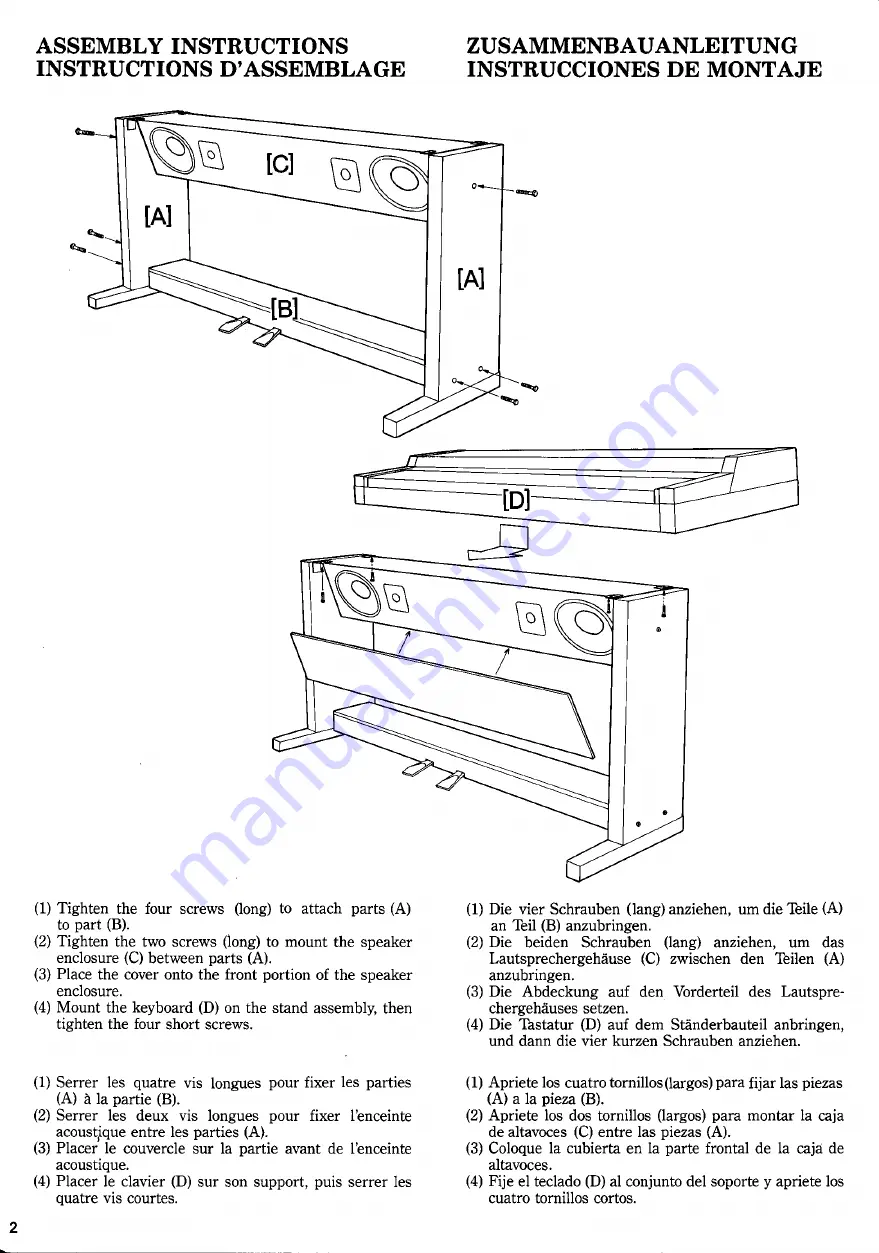 Yamaha Clavinova CLP-50 Скачать руководство пользователя страница 4