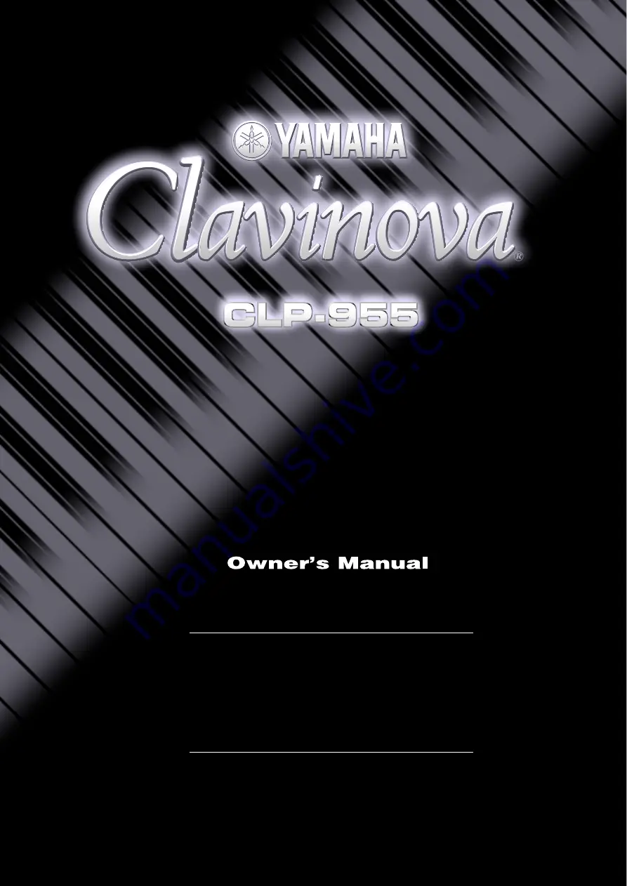 Yamaha Clavinova CLP-955 Скачать руководство пользователя страница 1