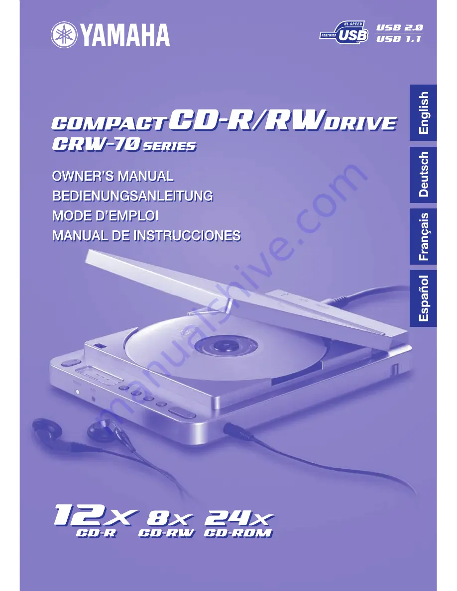 Yamaha CRW-70 Owner'S Manual Download Page 1